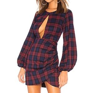 Lovers + Friends Liliana Mini Dress Burgundy (NWT)